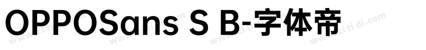 OPPOSans S B字体转换